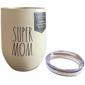Rae Dunn 'SUPER MOM' insulated 12oz wine cups